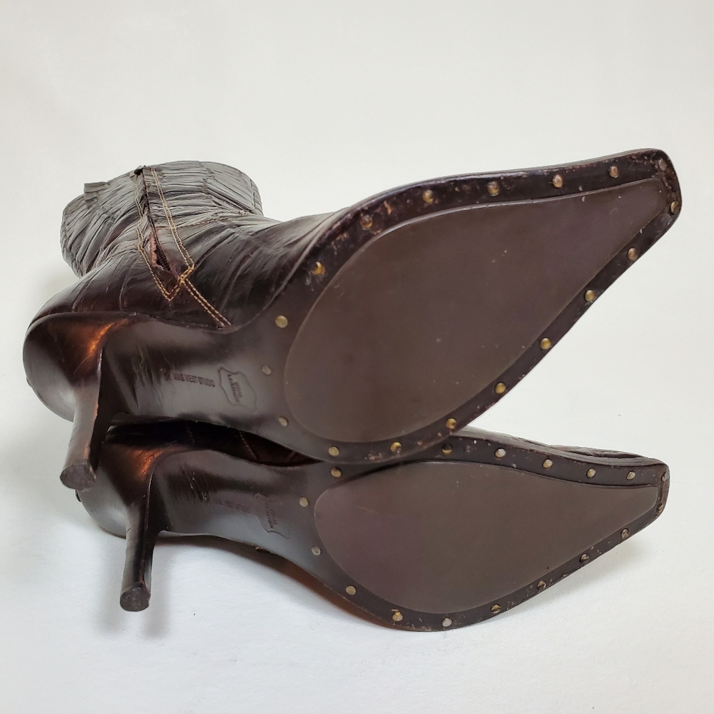 Vtg tall leather boots - Picture 5 of 8